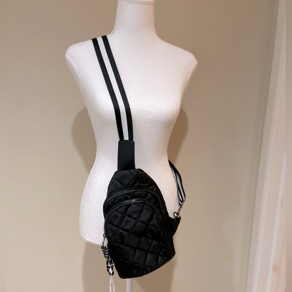Mix No. 6 Black Quilted Crossbody Bag